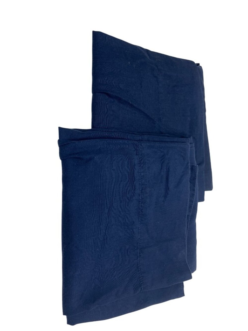 2 Navy Blue Pillowcase Set Cotton & Polyester Blend 20x36 Inches